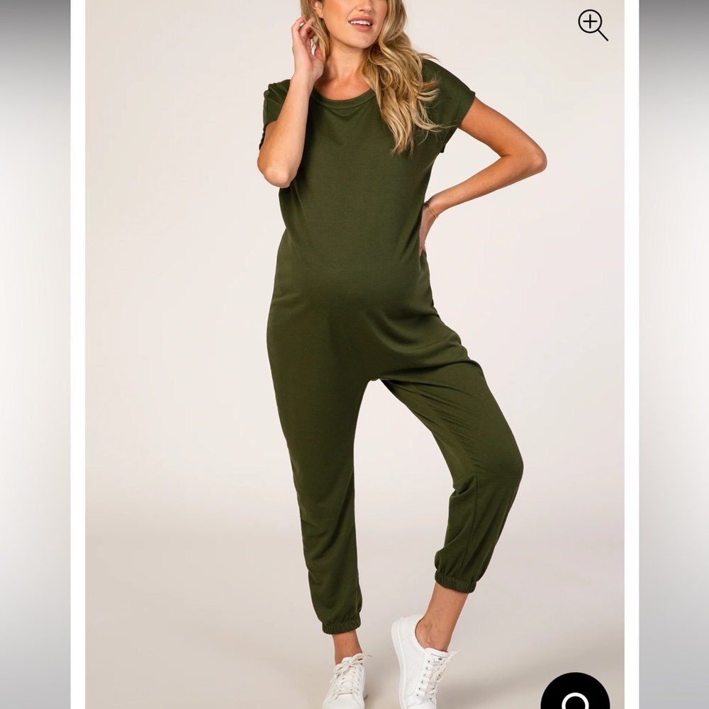 Green Maternity Jumpsuit